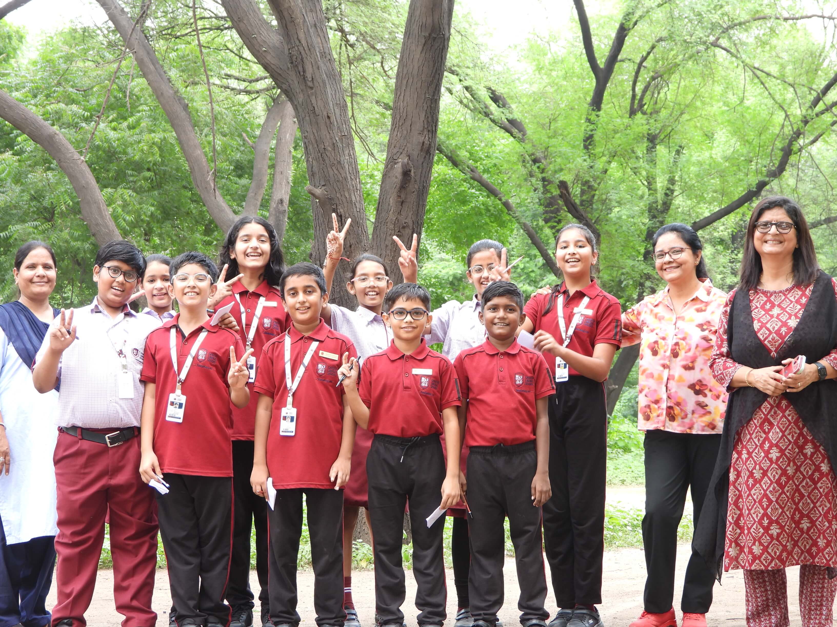 Students on a school field trip